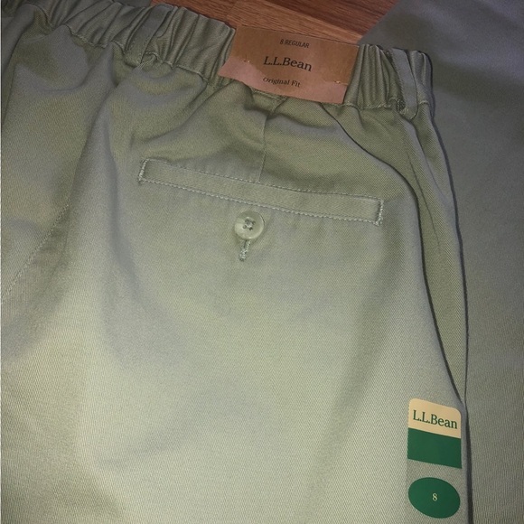 LL Bean Original Fit Comfort Waist Bayside Pants in Faded Olive Size 8 - Picture 6 of 7